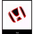 Emblem for car steering wheel badge logo sticker H for Honda Civic fit CR-V agree Odyssey car stickers car style blue red (Model: blue). 