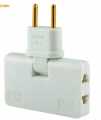 Universal Rotating Wall Socket  - 3 In 1 Extension Power Adapter -For Homes Offices Travel Kitchen. 