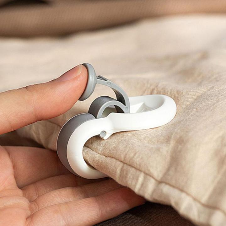 【BestGO】4PCS Bed Sheet Fixing Clip Quilt Fixer Bed Cover Clothes Curtain Towel Anti-running Clip With Four Corners Fixed Anti-skid Buckle