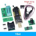 CH341A 24 25 Series EEPROM Flash BIOS USB Programmer Module + SOIC8 SOP8 Test Clip + 1.8V adapter + SOIC8 adapter DIY KIT. 