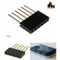 3pcs 6 pin long female Header row Stackable Connector 2.54mm 15mm straight long. 