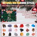 Christmas Gift for Teenagers Geology Rock Advent Calendar 24 Faux Crystal Gemstone Gifts for Kids Perfect Christmas Learning Set for Boys Girls Christmas Advent Calendar. 