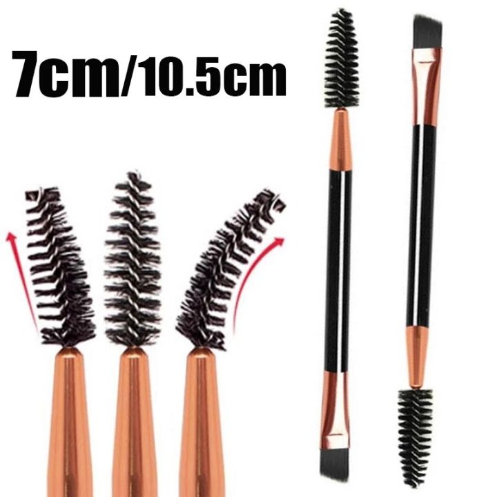 Double Eyelash Brush Eyebrow Brush, Spoolie Brush and Angled Brow Brush Eyelash Brush for Eye Makeup