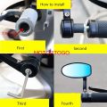 Universal Motorcycle Retro Rear view Mirror Racing Aluminium Modified Handle Bar Ends Side Mirrors Cafe Racer For 7/8 Inches Diameter Handles. 