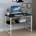Compact Study table & Laptop Desk – Home Office Table with Book Storage Shelves, Laminated Wooden Surface, 3ft / 36 inches Writing & Computer Use. 