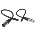 OYPFXMI- 2 Pcs 0.3M Wire 3 Pin XLR Stereo Audio Adapter Microphone Adapter Cable, 1 Pcs Female to 3.5Mm Trs 1/8 Inch Female & 1 Pcs Male to 3.5Mm Female. 
