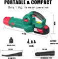 Portable Cordless Leaf Blower HY ECHO, 18V, 4.0AH, Garden Blower, Battery Blower, Electric Leaf Blower with Battery and Charger With Inflatable Function, Suitable for Leaves Blowing, Dust and Snow. 
