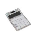 Calculator Plastic Calculator Rhinestone Crystal Dazzling 12 Digit Solar and Battery Dual Power LCD Display for Office, School White. 