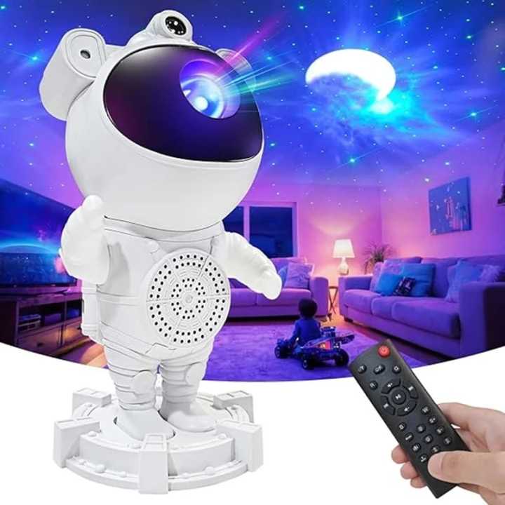 Sky Moon Galaxy Usb Power Rgb Remote Control LED Night Light Lamp Astronaut Proyector Star Projector with Bluetooth Speaker
