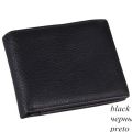Brown & Black Leather Wallet For Men Three Compartment Bifold Wallet. 