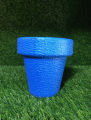 Pack of 5 Fiber Plastic Pots Colorful Unbreakable Available in 4 Sizes With Drainage Holes - Multicolor. 
