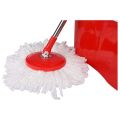 [Steel Wringer] Rotating Spin Mop 360 with Bucket & Wheels - 01 Microfiber Cloth Included (Extendable and Retractable) Steel / Plastic. 