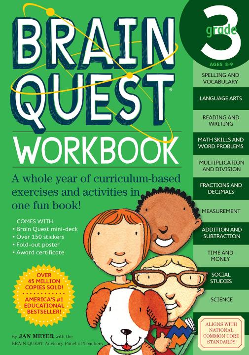 Liberty Books | Brain Quest Workbook Grade 3 by Janet A. Meyer (100% Original)