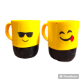 Smile Face Big Mug with beautiful emoji for tea, juice, coffee - Baby Mug for tea and juice (2 in 1) - Plastic Mugs for Coffee - Mugs for girls - Mugs for Kids - Mugs for gift. 
