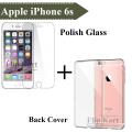 Apple iPhone 6s Tempered Polish Glass Screen Protector + Back Cover Transparent For iPhone 6s. 