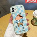 JIUMOO Casing For iPhone 6 6 Plus 6s 6s Plus Case Cool Crayon Shin-chan Pattern Wave Border Soft Shockproof Phone Cases Transparent TPU Silica Gel Camera lens Protective Cover. 