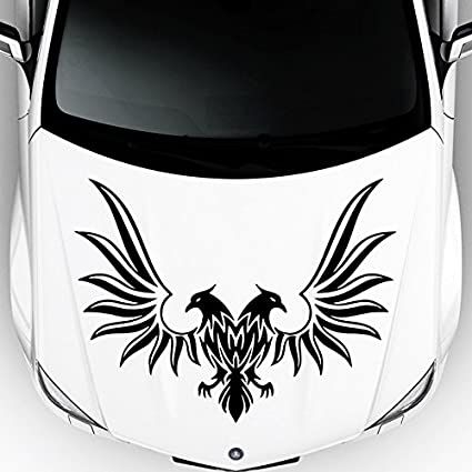 size: 2.5 x 2 feet - Double Headed Falconn design Car stickers for interior exterior decoration decor lovers - Black color
