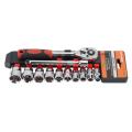 14 Piece Ratcheting Socket Wrench Set Quick Release Reversible Ratchet Handle Swappable Spanners 2 Inch Extension Bar with Hanging Rack. 