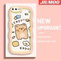 JIUMOO For iPhone 7 Plus iphone 8 Plus Case Cartoon Cute Japanese and Korean ins: Bears Cream Wave Border Soft Clear Shockproof Phone Cases Creative Camera Transparent Casing Simple Silicone Protective Cover. 