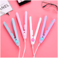 MINI HAIR STRAIGHTENER Traveling Electronic flat iron aluminium plates portable new mini hair iron car EASY charge mini Small hair straightener multicolor. 