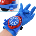 CAPTAIN AMERICA HAND LAUNCHER DISK SHOOTER WITH GLOVES. 