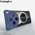For Vivo X100 case Hard Clear Transparent Shockproof Car Holder Adsorb Hollow Out Ring Back Cover For Vivo X100 Pro Back cover Phone Cases. 