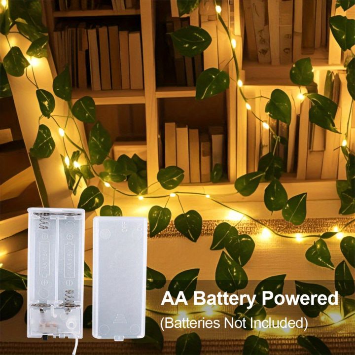 Artificial%20Plant%20Leaves%20bail%20with%2010%20ft%20LED%20Fairy%20Lights%20Battery%20Operated%20and%207%20ft%20Bail%20Leaf%20for%20room%20decoration%20wall%20Hanging%20flowers%20-%20Image%203
