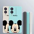Vivo Y17s Luxury Cute Mickey Mouse Casing Matte Liquid Silicon Back TPU Soft Case Cover. 
