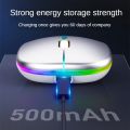 Mouse Wirelesss Bluetooth 2 In 1 Wireless Dual Mode Optical Mouse 2.4G Mouse Ergonomic Portable Rechargeable Mice For laptop. 