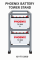 Heavy Duty TX 3500 Tubular Battery Stand with Wheels – Metal Rack for 4 Batteries | Inverter & UPS Compatible. 