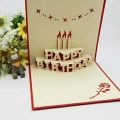 Birthday Cake Pop up card with Cutting Candles Looks 3D (WITH ENVELOP) / 3D kirigami birthday card ( FOR ADD NAME ON CARD  USE CHAT OPTION ). 