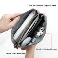 【Footprint】 LUNE Baona Double-Layer Digital Storage Bag Data Cable Power Bank Mobile Hard Disk Mobile Phone Headset Accessories Travel Office Storage Bag. 