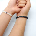 Couple Beats Bracelet Black and White for Men and Women with High Quality beads. 