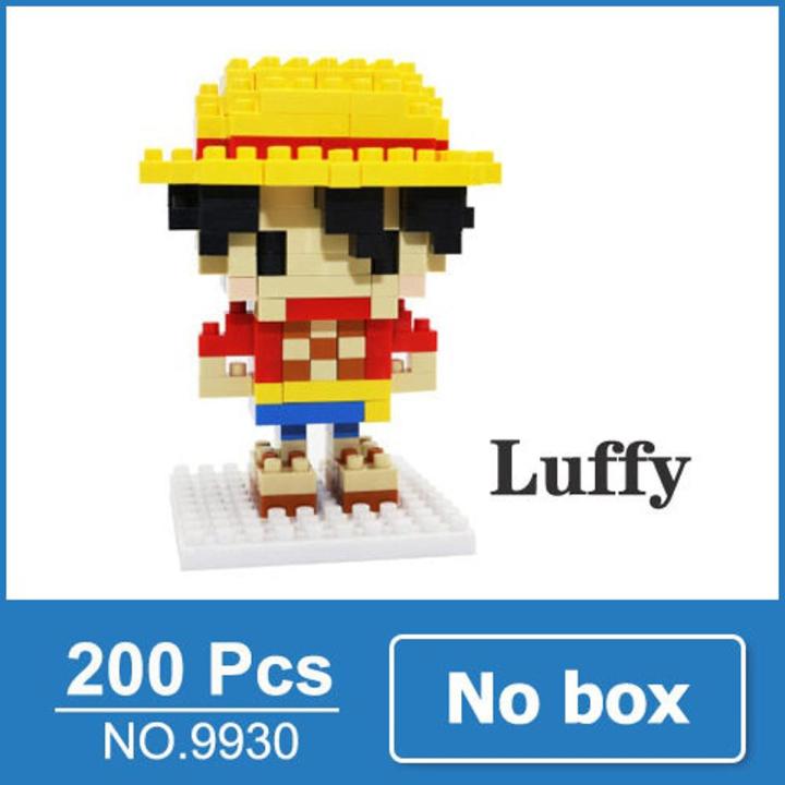 One Piece Figures Luffy Ace Nami Zoro Chopper Sanji Robin Anime Figurines Toy Mini Blocks For Children Boyfriend Teenager Gift
