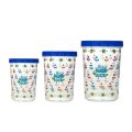 Orient Plastic Kwik Lock Jar Set | 3-Piece Airtight Storage Containers for Kitchen & Pantry Organization | Durable, BPA-Free, Stackable Food-Grade Jars with Leak-Proof Lids. 