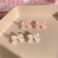 17MILE Korean style bow-shaped Stud earrings for women sweet Elegant earring fashion jewelry Gift. 