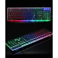 EWEADN GX60 Punk Colorful Backlight USB Wired Retro Gamer Gaming Keyboard For Desktop Laptop External Universal Keyboard. 