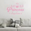 WallsArt Store Crown Diamond Wall Decals Princess Sleep Here Wall Stickers Removable DIY Mural Art Words With Flower Quotes Vinyl Stickers for Kids Bedroom Living Room Nursery Home Background Decoration. 