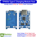 3 / 10 Pcs TP4056 1A Lithium Battery Charging Module Board Type-C with Protection Circuit for Li-ion 18650 by Electrica. 