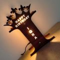 Happy Birthday Name Initial Letter With Full Name Inside LED Frame Gift. 