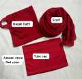Chiffon Georgette Hijab Scarf Plus Niqab Patti Plus Cap stoller for girls and women Easy to wear Plain Chiffon Georgette Hijab Stoller Scarf-  Dupattas. 