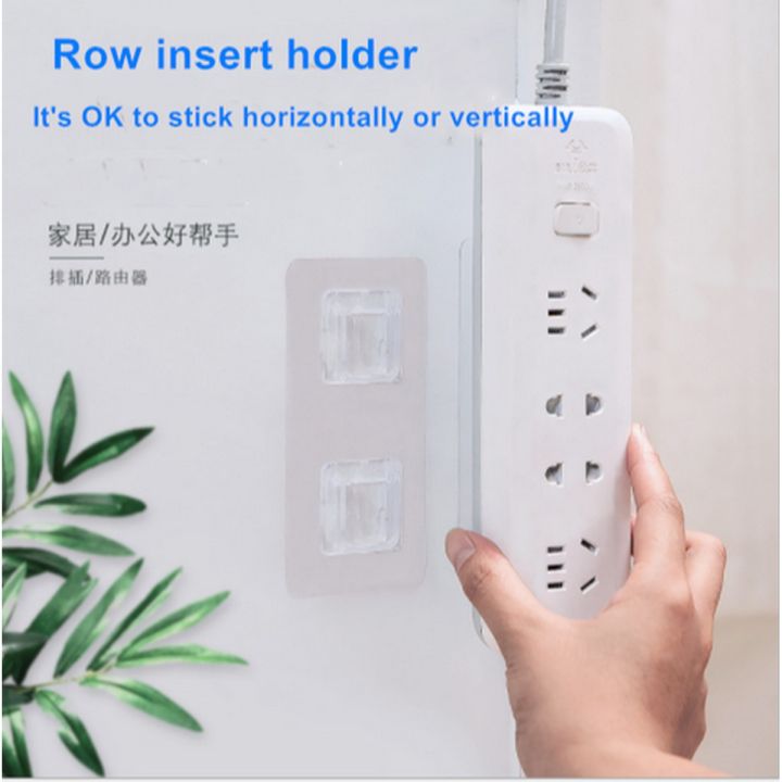 1 Pair (2PCS)- Double Sided Adhesive Wall Hooks - Transparent