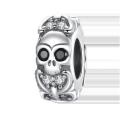 New Halloween Vampire Cowboy Skull Ornament Beads Charms For Original Pandora Bracelet Charm 925 Demon for Women Jewelry. 