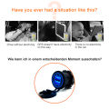 Car Power Socket Splitter Waterproof 5V 4.2A Dual USB Car Charger with Circle Blue LED Light Power Indicator for 12V 24V Vehicles. 