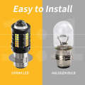 Oprah T19 White Light Yellow Low Beam High Bright Condenser Lens Motorcycle 6000K 12V P15D BA20D H4 LED Headlight Bulb for Motorcycle Ready Stoc. 