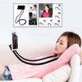 Lazy Bendable Flexible Hang Neck Phone Holder 360 Degree Rotation Mobile Stand - Black. 