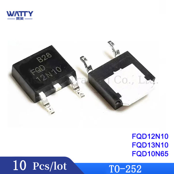 10Pcs/Lot FQD12N10 FQD13N10 FQD10N65 T0-252 MOSFET Transistor
