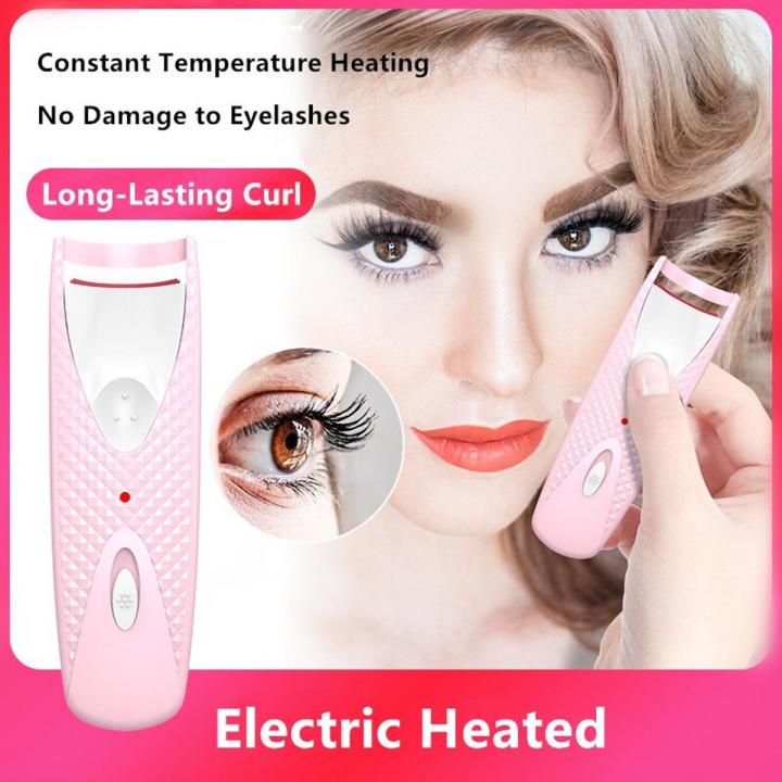 【HOT】 Portable Electric Heated Eyelash Curler Comb Eye Lash Perm Long Lasting Eyelashes Curls Thermal Eyelash Curler Makeup Tools