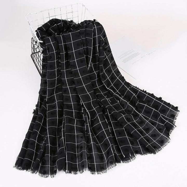 Staller Hijab Fuzzy Cotton Ball Design for Girls, Women Lightweight, Trending fashion Premium Quality,Imported in 22 Colors.