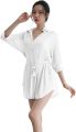 MARGOUN Dress Lingerie Transparent Shirt Sleepwear Silk Chiffon Shirt Nightgown Women Nightwear M10. 